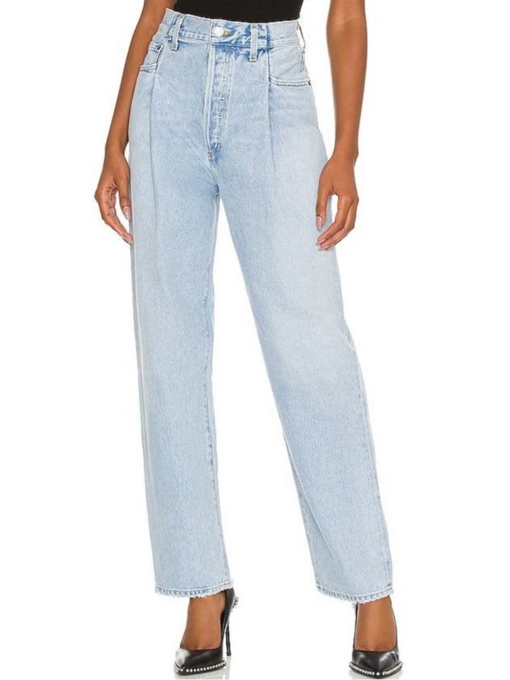 AGOLDE Fold Waistband Jean Sideline wash Light Blue Size 29
